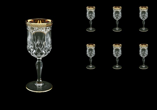 Opera C4 OEGW Wine Glasses 120ml 6pcs in Flora´s Empire Golden White Decor (21-652)