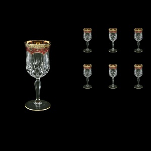 Opera C4 OEGR Wine Glasses 120ml 6pcs in Flora´s Empire Golden Red Decor (22-652)
