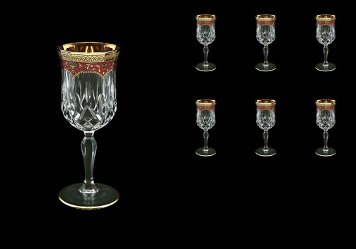 Opera C4 OEGR Wine Glasses 120ml 6pcs in Flora´s Empire Golden Red Decor (22-652)