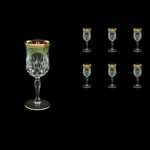 Opera C4 OEGG Wine Glasses 120ml 6pcs in Flora´s Empire Golden Green Decor (24-652)