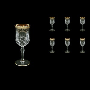 Opera C4 OEGB Wine Glasses 120ml 6pcs in Flora´s Empire Golden Black Decor (26-652)