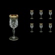 Opera C4 OEGB Wine Glasses 120ml 6pcs in Flora´s Empire Golden Black Decor (26-652)