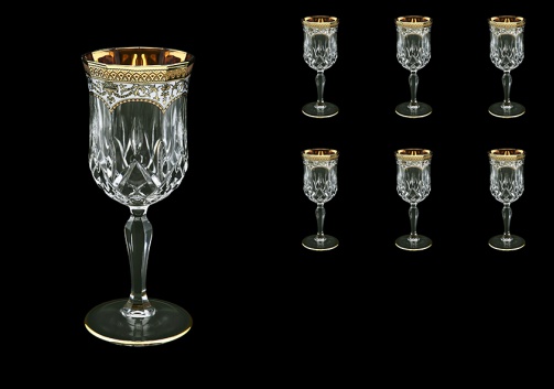 Opera C3 OEGW Wine Glasses 160ml 6pcs in Flora´s Empire Golden White Decor (21-653)