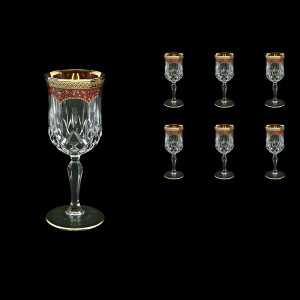 Opera C3 OEGR Wine Glasses 160ml 6pcs in Flora´s Empire Golden Red Decor (22-653)