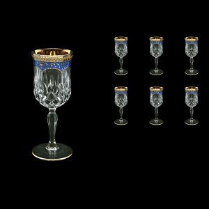 Opera C3 OEGC Wine Glasses 160ml 6pcs in Flora´s Empire Golden Blue Decor (23-653)