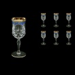 Opera C3 OEGC Wine Glasses 160ml 6pcs in Flora´s Empire Golden Blue Decor (23-653)