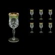 Opera C3 OEGG Wine Glasses 160ml 6pcs in Flora´s Empire Golden Green Decor (24-653)