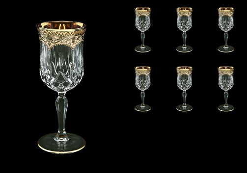 Opera C3 OEGI Wine Glasses 160ml 6pcs in Flora´s Empire Golden Ivory Decor (25-653)