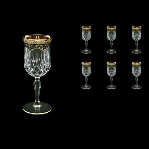 Opera C3 OEGB Wine Glasses 160ml 6pcs in Flora´s Empire Golden Black Decor (26-653)