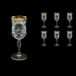 Opera C2 OEGW Wine Glasses 230ml 6pcs in Flora´s Empire Golden White Decor (21-654)