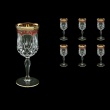 Opera C2 OEGR Wine Glasses 230ml 6pcs in Flora´s Empire Golden Red Decor (22-654)