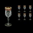 Opera C2 OEGR Wine Glasses 230ml 6pcs in Flora´s Empire Golden Red Decor (22-654)