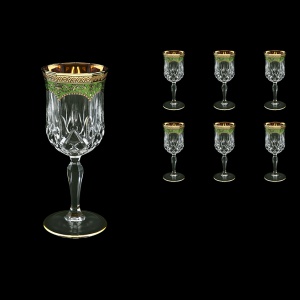 Opera C2 OEGG Wine Glasses 230ml 6pcs in Flora´s Empire Golden Green Decor (24-654)
