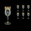 Opera C2 OEGI Wine Glasses 230ml 6pcs in Flora´s Empire Golden Ivory Decor (25-654)