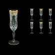 Opera CFL OEGI Champagne Flutes 130ml 6pcs in Flora´s Empire Golden Ivory Decor (25-655)