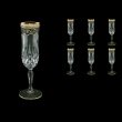 Opera CFL OEGB Champagne Flutes 130ml 6pcs in Flora´s Empire Golden Black Decor (26-655)