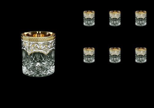 Opera B3 OEGW Whisky Glasses 210ml 6pcs in Flora´s Empire Golden White Decor (21-656)