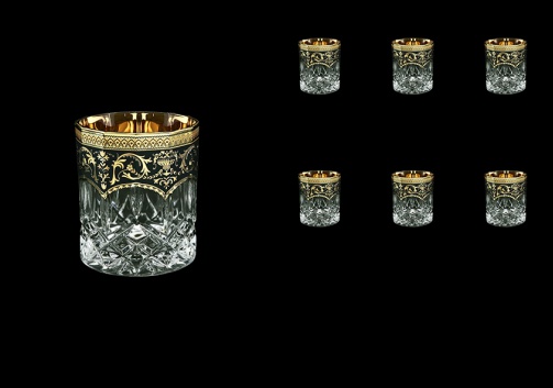 Opera B3 OEGB Whisky Glasses 210ml 6pcs in Flora´s Empire Golden Black Decor (26-656)