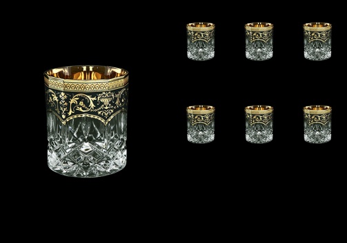 Opera B2 OEGB Whisky Glasses 300ml 6pcs in Flora´s Empire Golden Black Decor (26-657)