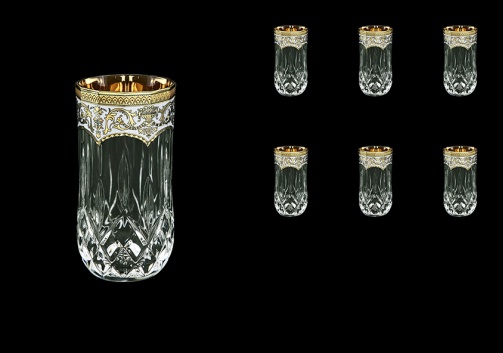 Opera B9 OEGW Water Glasses 240ml 6pcs in Flora´s Empire Golden White Decor (21-658)