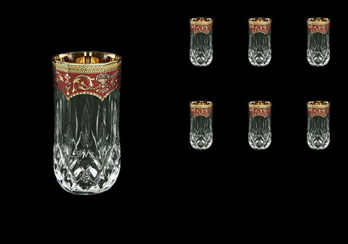 Opera B9 OEGR Water Glasses 240ml 6pcs in Flora´s Empire Golden Red Decor (22-658)