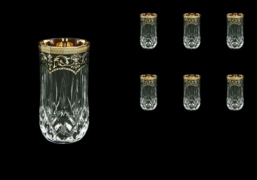 Opera B9 OEGB Water Glasses 240ml 6pcs in Flora´s Empire Golden Black Decor (26-658)
