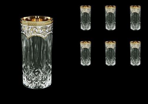 Opera B0 OEGW Water Glasses 350ml 6pcs in Flora´s Empire Golden White Decor (21-659)