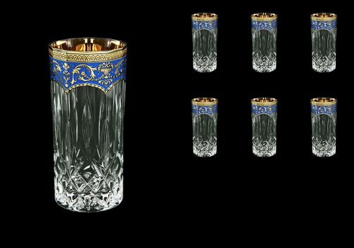 Opera B0 OEGC Water Glasses 350ml 6pcs in Flora´s Empire Golden Blue Decor (23-659)