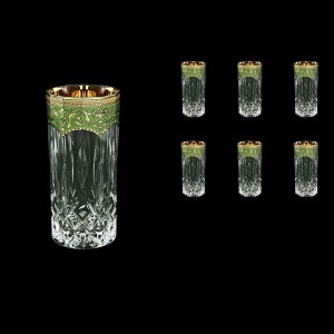 Opera B0 OEGG Water Glasses 350ml 6pcs in Flora´s Empire Golden Green Decor (24-659)