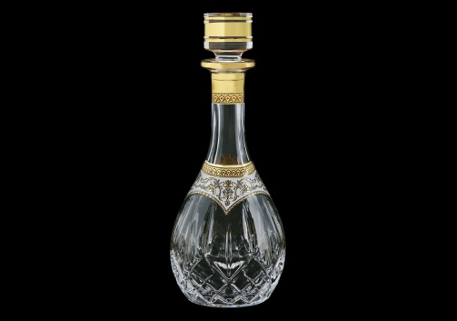 Opera RD OEGW Round Decanter 900ml 1pc in Flora´s Empire Golden White Decor (21-662)