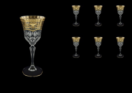 Adagio C4 AELK Wine Glasses 150ml 6pcs in Flora´s Empire Golden Crystal Light (20-591/L)