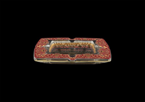 Torcello PO TELR Ashtray 15x15cm 1pc in Flora´s Empire Golden Red Light Decor (22-706/L)