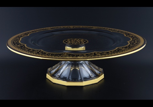 Rialto CPA RELB Cake Plate w/F d35cm 1pc in Flora´s Empire Golden Black Light (26-727/L)