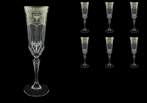 Adagio CFL AESK Champagne Flutes 180ml 6pcs in Flora´s Empire Pl. Crystal L. (20-1/594/L)