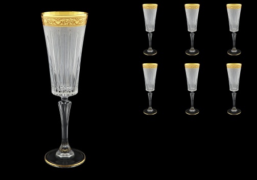 Timeless CFL TNGC S Champagne Flutes 210ml 6pcs in Romance Golden Classic D.+S (33-131)