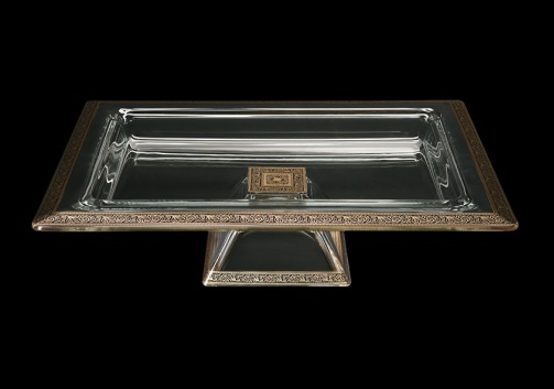 Torcello QTD TMGB Tray w/F 40x30cm 1pc in Lilit Golden Black Decor (31-672)