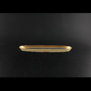 Fenice OT FAGB b Oval Tray 30x9,5cm 1pc in Antique Golden Black Decor (57-688/b)