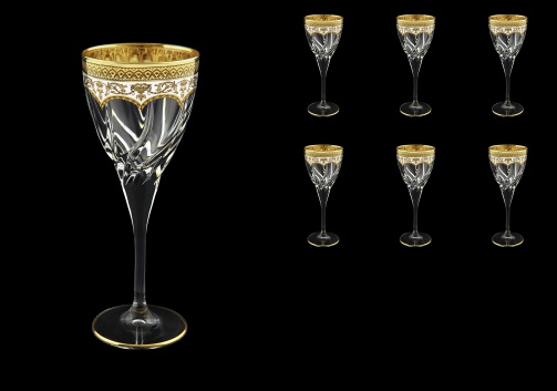 Trix C3 TEGW Wine Glasses 180ml 6pcs in Flora´s Empire Golden White Decor (21-562)