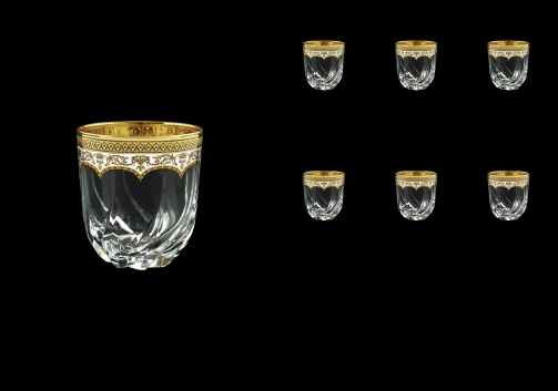 Trix B3 TEGW Whisky Glasses 290ml 6pcs in Flora´s Empire Golden White Decor (21-565)