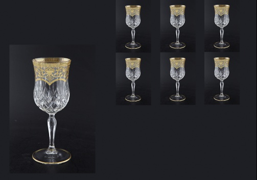 Opera C2 OELK Wine Glasses 230ml 6pcs in Flora´s Empire Golden Crystal Light (20-654/L)