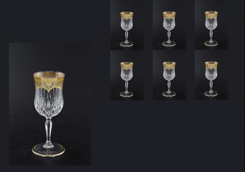 Opera C4 OELK Wine Glasses 120ml 6pcs in Flora´s Empire Golden Crystal Light (20-652/L)