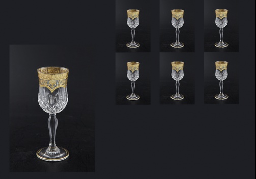 Opera C5 OELK Liqueur Glasses 60ml 6pcs in Flora´s Empire Golden Crystal Light (20-651/L)