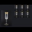 Opera CFL OELK Champagne Flutes 130ml 6pcs in Flora´s Empire Gold. Crystal Ligh (20-655/L)