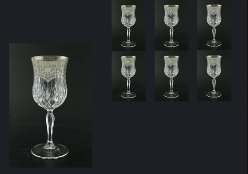 Opera C2 OESK Wine Glasses 230ml 6pcs in Flora´s Empire Pl. Crystal Light (20-1/654/L)