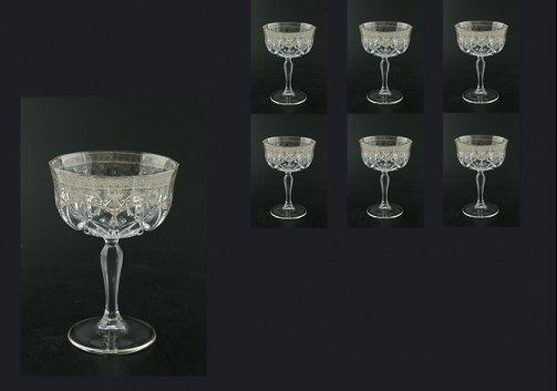Opera CCH OESK Champagne Bowl 240ml 6pcs in Flora´s Empire Pl. Crystal Light (20-1/619/L)