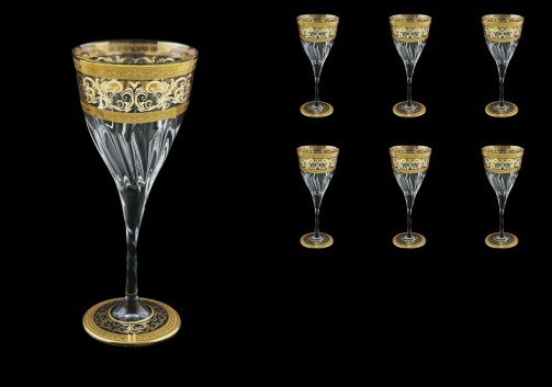 Fluente C3 FALK D Wine Glasses 265ml 6pcs in Allegro Golden Light Decor+D (66-749/L)