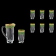 Bohemia Quadro Set J+B0 QEGG 1+6 pcs, 1100ml+6x350ml, in Empire Gold. Green D.(24-340/339)