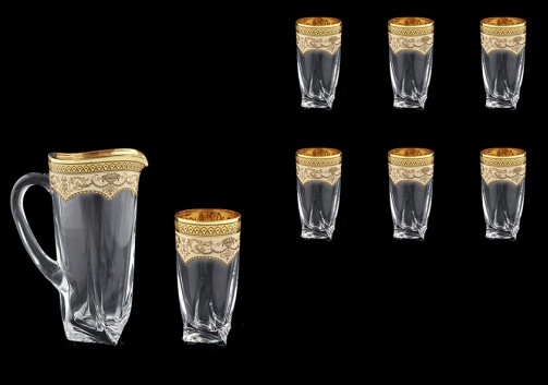 Bohemia Quadro Set J+B0 QEGI 1+6 pcs, 1100ml+6x350ml, in Empire Gold. Ivory D.(25-340/339)