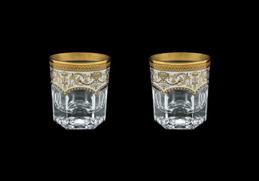 Provenza B3 PEGW Whisky Glasses 185ml 2pcs in Flora´s Empire Golden White Decor (21-526/2)