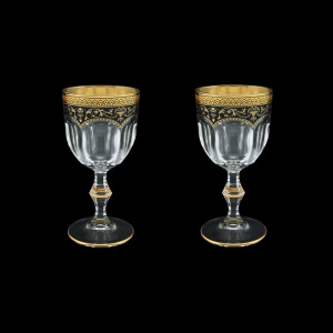 Provenza C3 PEGB Wine Glasses 170ml 2pcs in Flora´s Empire Golden Black Decor (26-522/2)